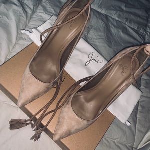 Joie nude suede heels